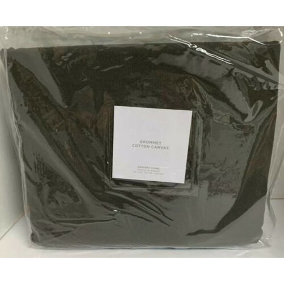 Restoration Hardware RH Teen Cotton Canvas Grommet Curtain Panel 50" x 84" Grey